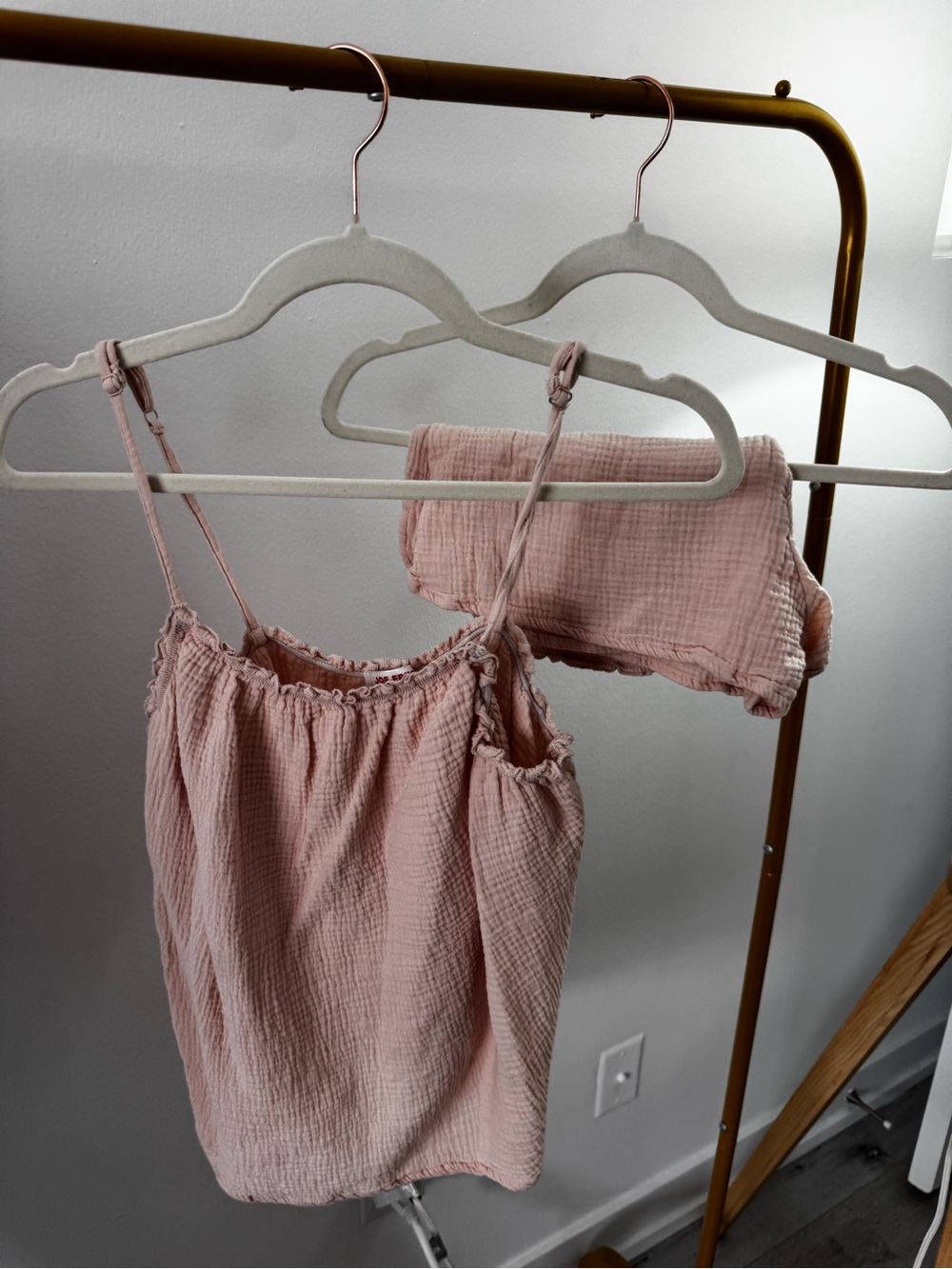 Joe Fresh Pale Pink Gauze Loungewear Set